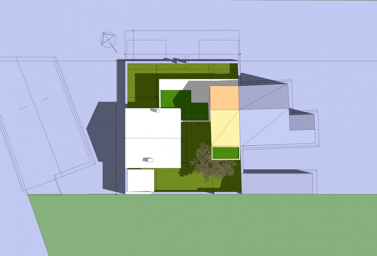 Extension d'une maison de ville : Solution 1