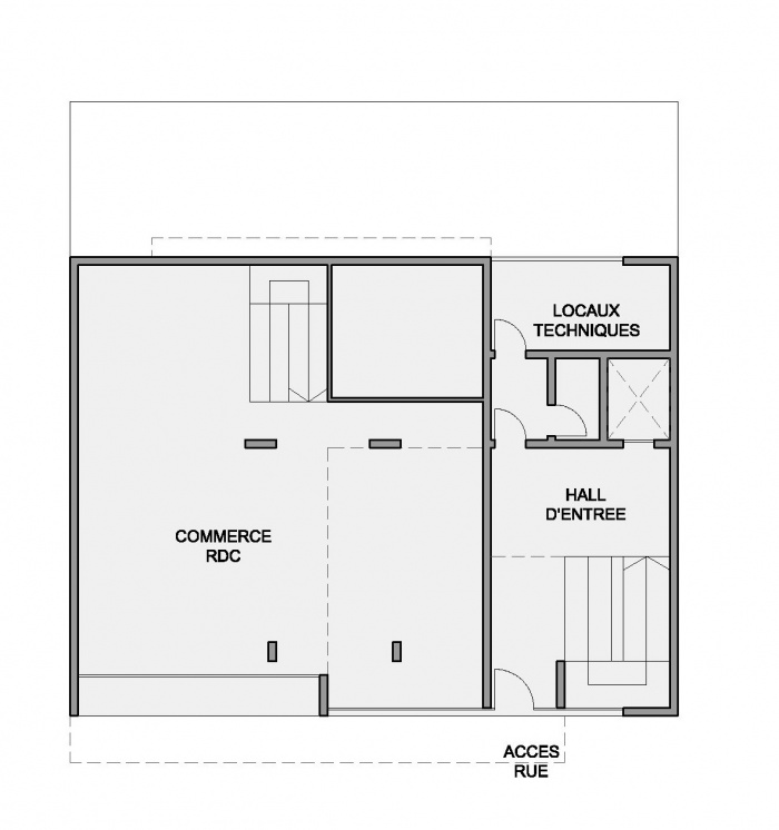 Logements collectifs : rdc