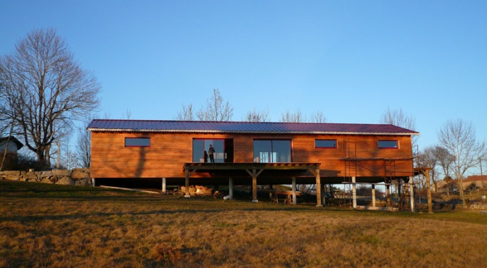 Maison bois sur pilotis