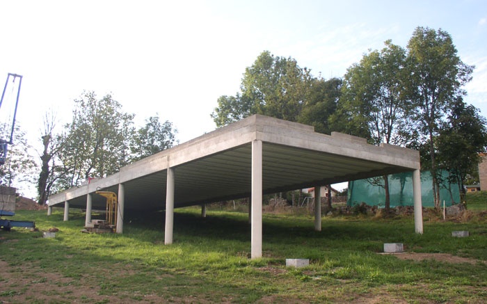 Maison bois sur pilotis : 10_Maison sur pilotis_chantier.JPG