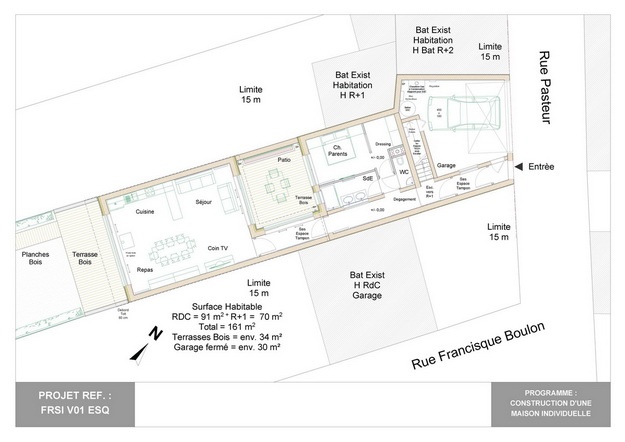 RDC - V01 - Maison Bio-Climatique avec Patio : frsi_v01_esq_07