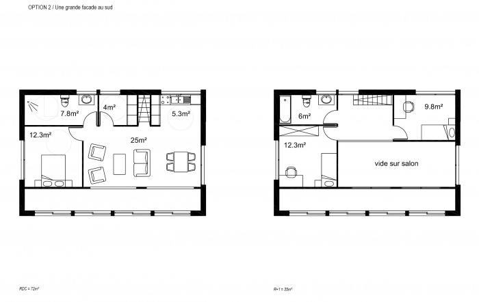 Maison M : Option 2: Plans