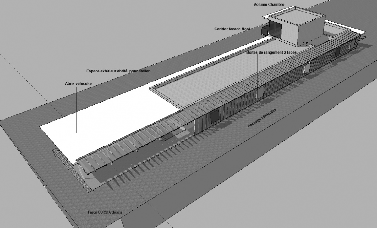 Maison d'habitation : Vue 3D